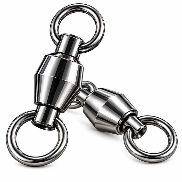 Fishing Swivel Connectors with Metal Rings