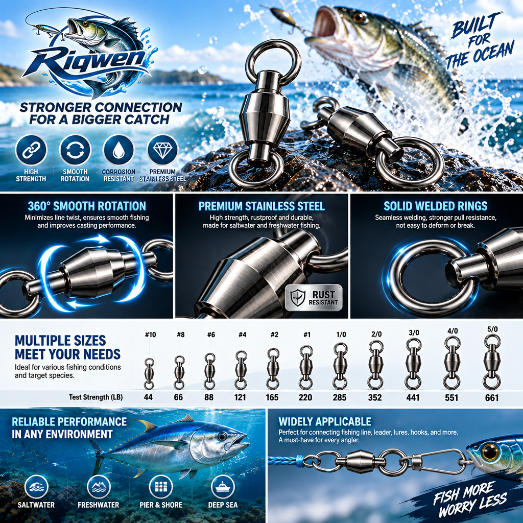 Fishing Swivel Connectors with Metal Rings — image 5