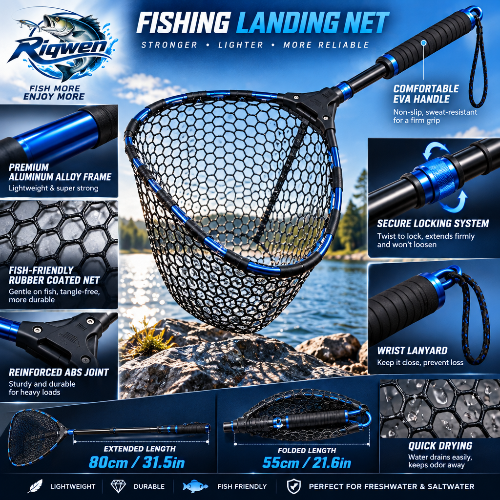 Long-Handle Fishing Landing Net — image 3