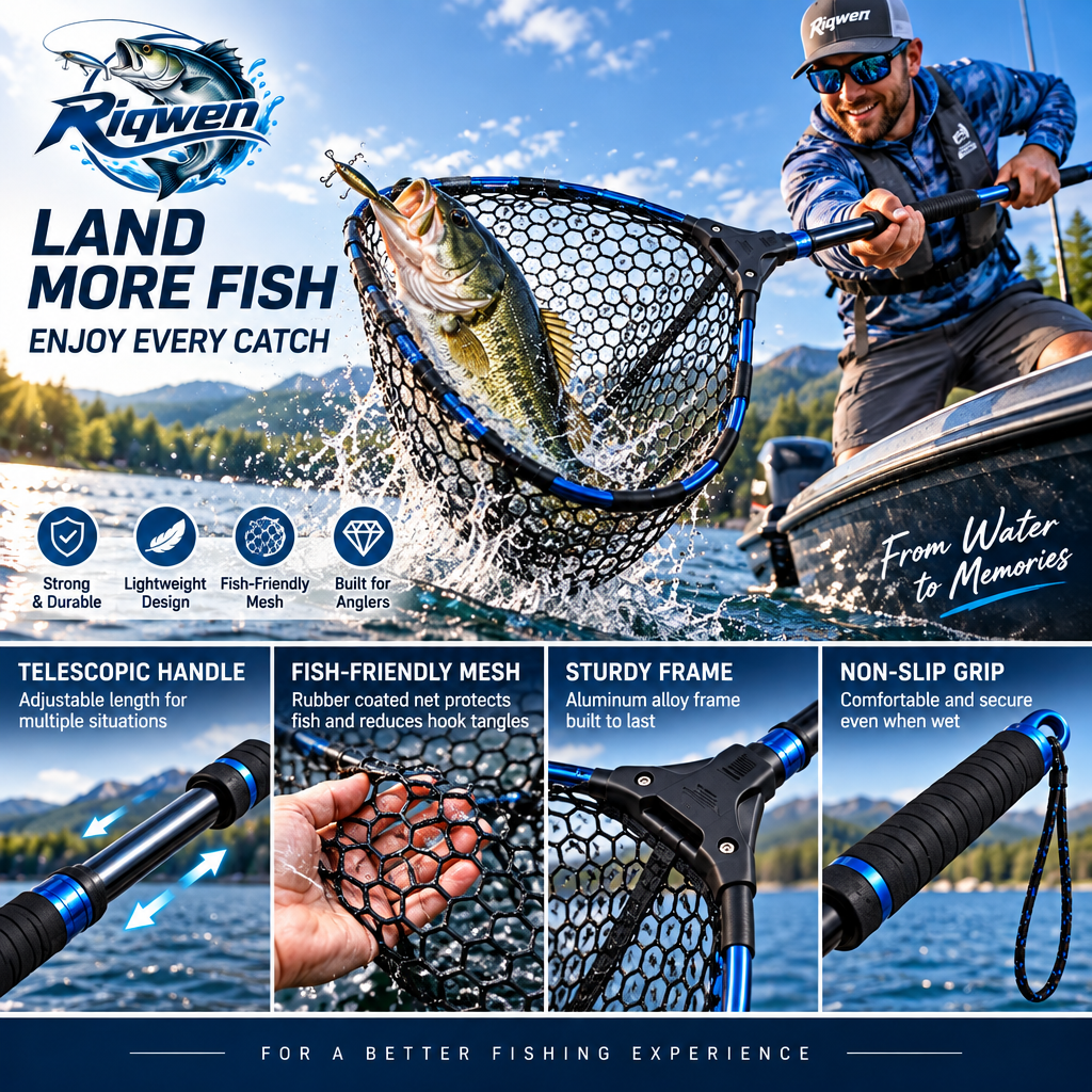 Long-Handle Fishing Landing Net — image 4