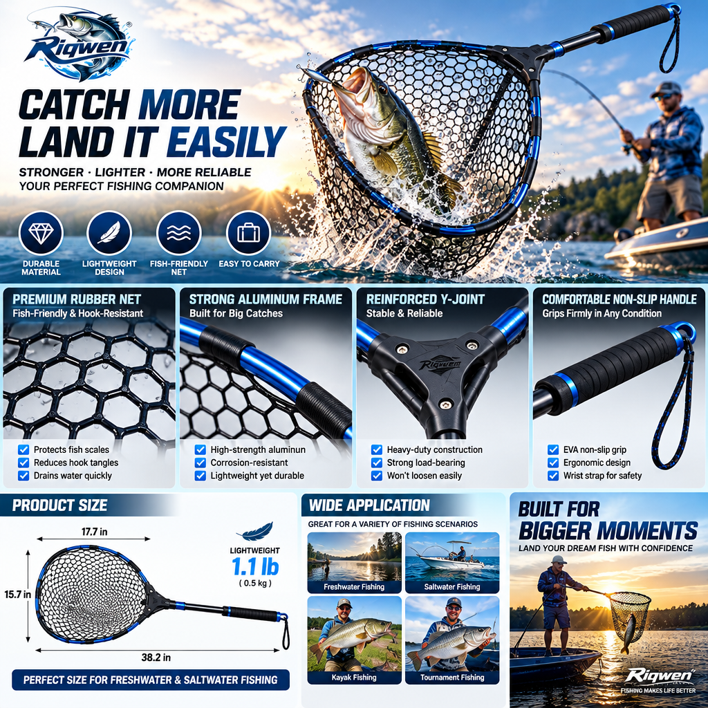 Long-Handle Fishing Landing Net — image 5