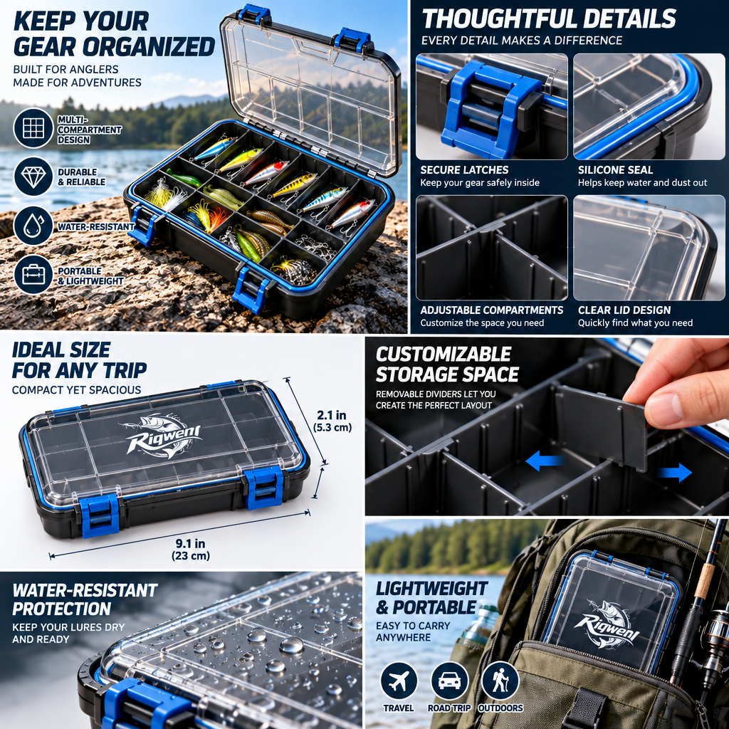 Clear-Lid Fishing Tackle Organizer Box — image 3