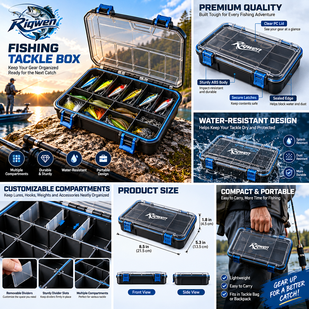 Clear-Lid Fishing Tackle Organizer Box — image 5
