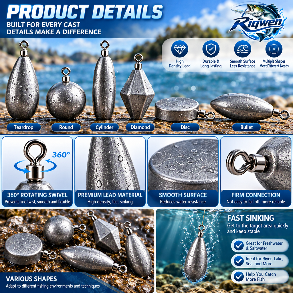 Assorted-Shape Fishing Sinker Weights — image 3