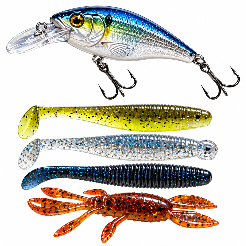 Fish-Profile Soft & Hard Fishing Lures