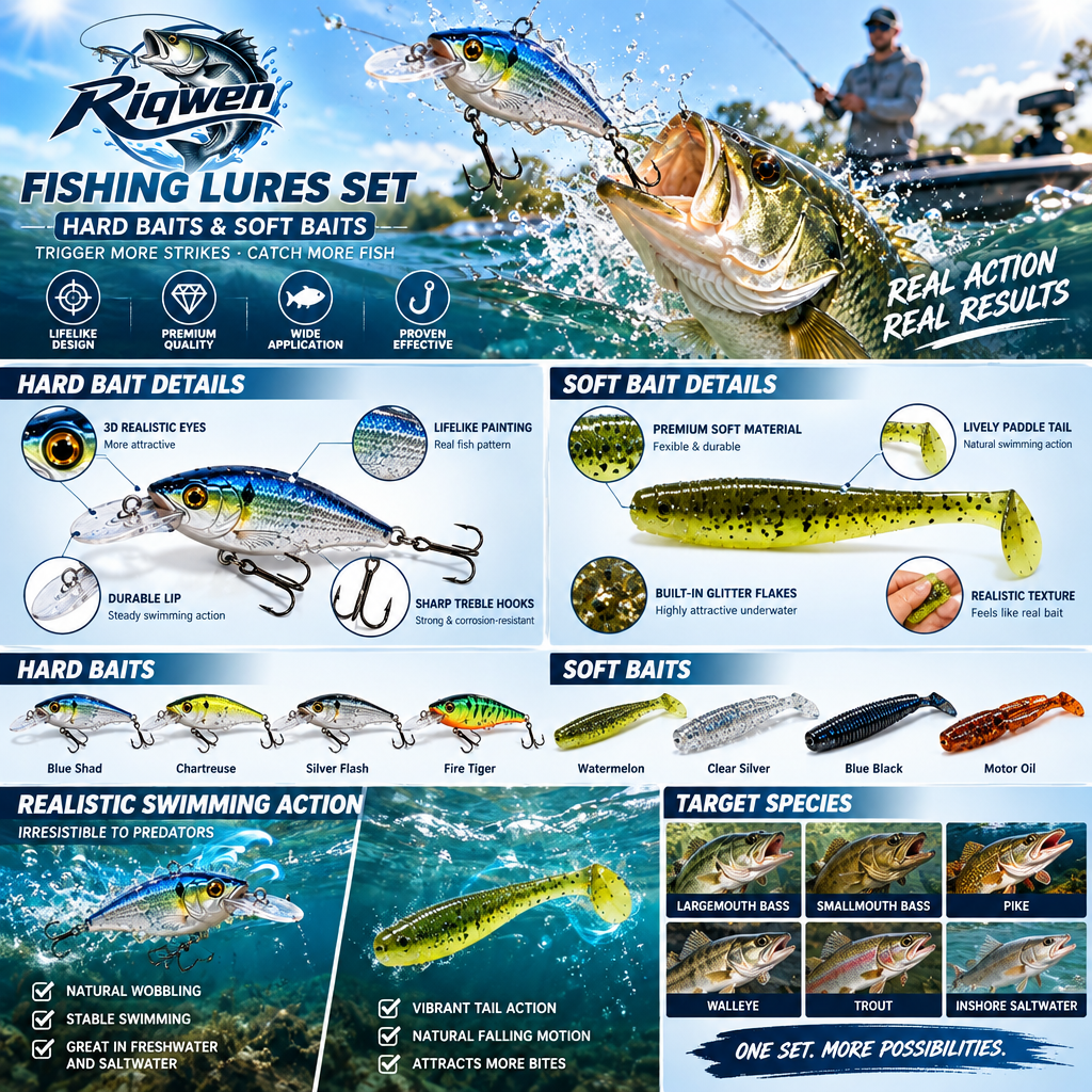 Fish-Profile Soft & Hard Fishing Lures — image 3